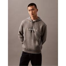 Calvin Klein Tops Calvin Klein Monogram Logo Fleece Hoodie - Medium Grey Heather