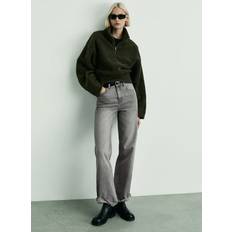 Mango Danila Wide-Leg High-Rise Jeans - Grå