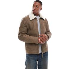 River Island Jackor River Island Pilotjacka I Fårskinnsimitation-Naturlig - Beige