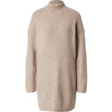 Abercrombie & Fitch Kjoler Abercrombie & Fitch Strikkjole Med Rullekrave Beige