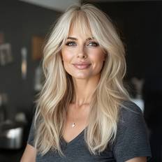 Wigs on sale Temu Elegant Curly Wave Long Wig 150% Density