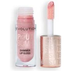 Blue Lip Glosses Makeup Revolution Pout Bomb Shimmer Gloss - Shine Pink