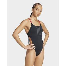 Nainen - Polyesteri Uimapuvut Ripstream 3-Stripes X-Back Swimsuit - Black/Pure Ruby