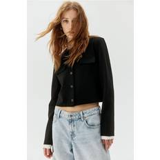 H&M Cardigan Aus Jersey Mit Zierpatten - Schwarz