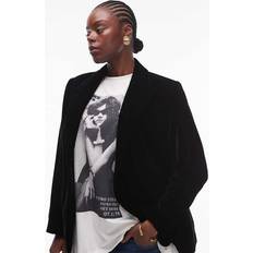 Fløjl Blazere Mango Curve Blazer - Sort