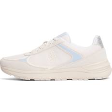 Tommy Hilfiger Mixed Texture Trainers - Creme/Azur/Sølv