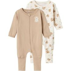 Trykknapper Pyjamasser Børnetøj Name It Jet Stream Natdragt - Beige