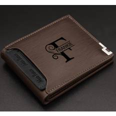 Temu Personalized Men's Leather Wallet - Engraved