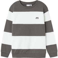Name It Sweatshirt - Mørkegrå/Hvid