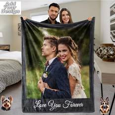 Temu Custom Photo Personalized Flannel Fleece Throw Blanket Blankets