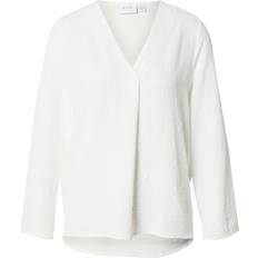 XS Blusar Vila V-neck Top 3/4 - Vit