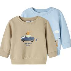 3-6M Sweats Name It Onne Sweat - Beige Foncé/Opal/Orange/Noir