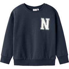 98/104 Sweatshirts Børnetøj Name It Sweatshirt - Navy/Hvid