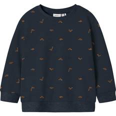 Bruin Sweaters Name It Regular Fit Sweatshirt - Saffier/Donkeroranje