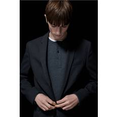 H&M Slim Fit Wool-blend Jacket - Dark Grey