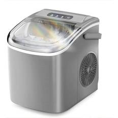 COWSAR 8.7 in. W 26 lbs. Per Day Bullet Ice Portable Counter Top Ice Maker in Grey