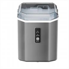 Ice Makers COWSAR 8.66 in. 33 lbs. Portable Countertop Nugget/Pebble Ice Maker in Grey