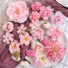 Hobbymaterial Temu Silk Artificial Flowers Assortment Kit 21pcs