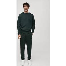 Mango Cotton Drawstring Joggers - Green