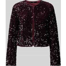 Mango Sequin Embroidered Jacket - Burgundy