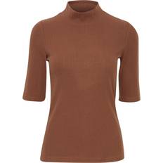 Fransa Kleding Fransa Henley T-shirt - Marron