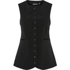 Pieces Pckamil Sl O-Neck Long Vest - Black