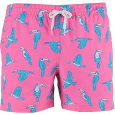 Men - Swim Shorts Swimming Trunks Chubbies The Toucan Do Its Swim Trunks - Bright Pink