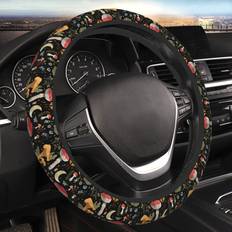 Cheap Steering Wheel Cover Temu Mushroom And Butterflies Car Steering Wheel Cover 15 In