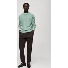 Mango Structured Knitted Sweater - Blå