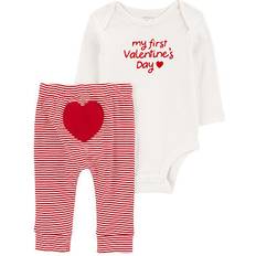 Carter's My First Valentine's Day Bodysuit Set - Red