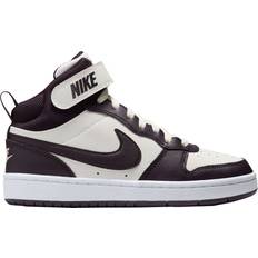 Nike Grade School Court Borough Mid Shoes - Off White/Burgundy