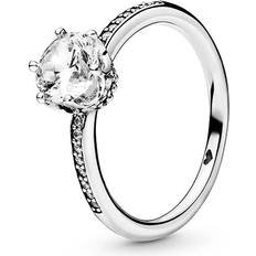 Pandora Dam Ringar Pandora Clear Sparkling Crown Ring - Silber