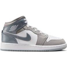 Nike Air Jordan 1 Mid SE GS - White/Medium Grey/Cool Grey