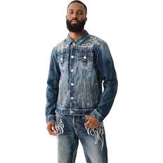 True Religion Overtøj True Religion Men's Big T Flame Trucker Jacket - Blue