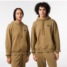 Lacoste Unisex Sweaters Lacoste Loose Fit Fleece Hoodie - Brown