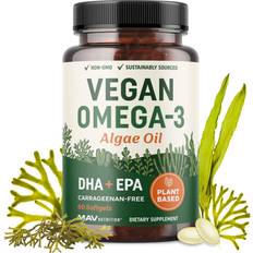 MAV Nutrition Vegan Omega 3 Algae Oil 60 Softgels