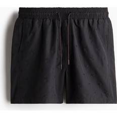 Swimming Trunks H&M Patterned Swim Shorts - Black