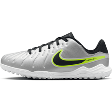 Nike Tiempo Legend 10 Academy TF - Sølv/Sort/Neon Børn