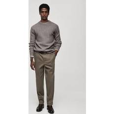 Mango Combined Knitted Sweater - Grey