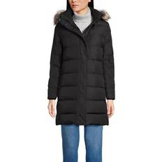 Faux Fur Coats Lands' End Petite Down Puffer Parka Coat - Deep Sea Navy