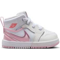 Nubuck Joggesko Nike Jordan 1 Mid RM EasyOn TDV - White/Fire Red/Pink Foam