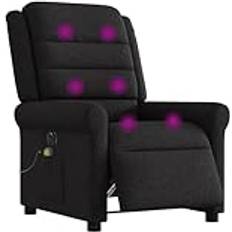 vidaXL Eldrevet Massagestol Stof Sort