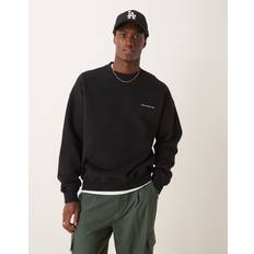 Abercrombie & Fitch Timeless Logo Crew Sweatshirt Black