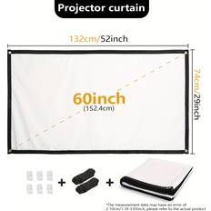60-Inch Outdoor Projector Screen 4K HD 16:9
