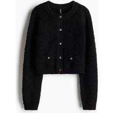 H&M Cardigan In Boucléstrick Damen - Schwarz