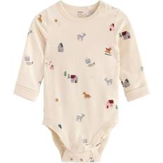 Lindex Bodyt Lindex Baby Christmas Bodysuit - Light Beige