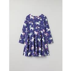 Polarn O. Pyret Unicorn Print Kids Dress - Blue