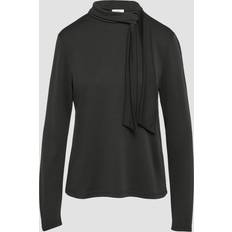 S.Oliver Damen Hemden s.Oliver Regular Fit Langarmshirt mit Modal - Schwarz