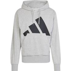 adidas Essentials Big Logo French Terry Hoodie - Medium Grey Heather/Black