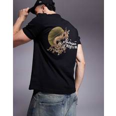 River Island Herr T-shirts River Island T-shirt Med Japanskt Draktryck - Svart